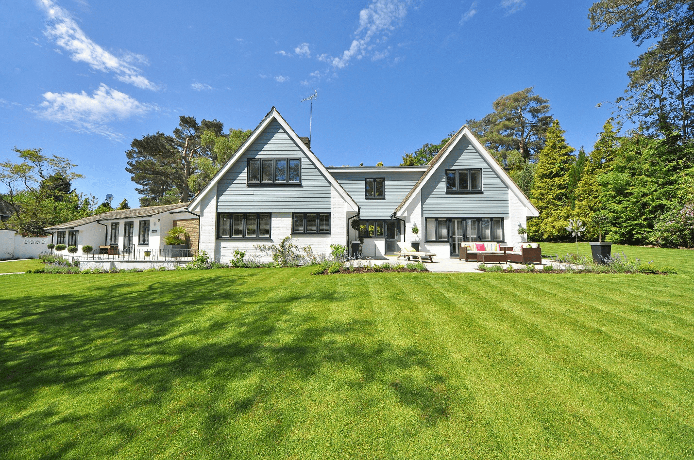 Freshly mowed lawn