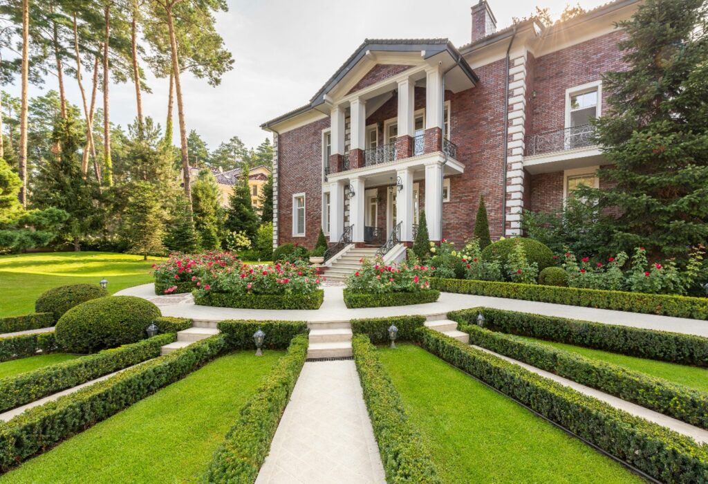 Lush and beautiful ground of a house